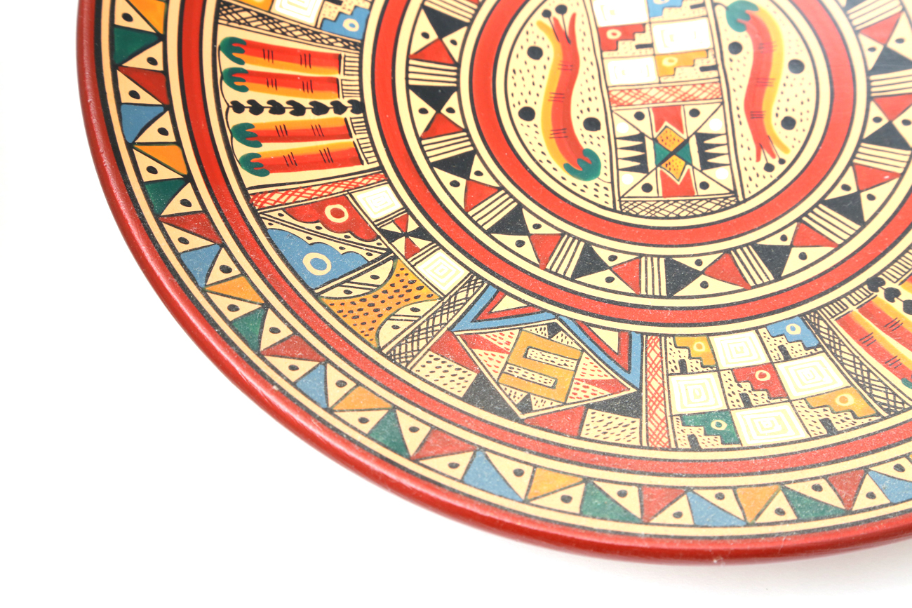 Grouping Of Hand Painted Mexican Plates