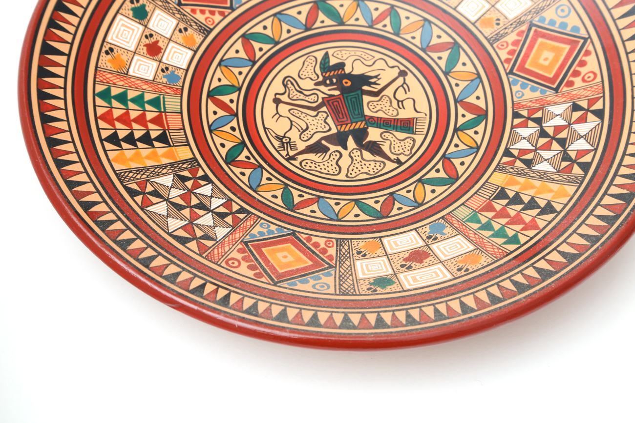 Grouping Of Hand Painted Mexican Plates