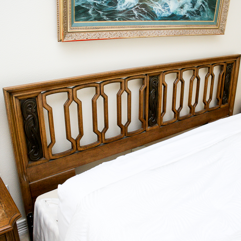 Ornate Wooden Headboard