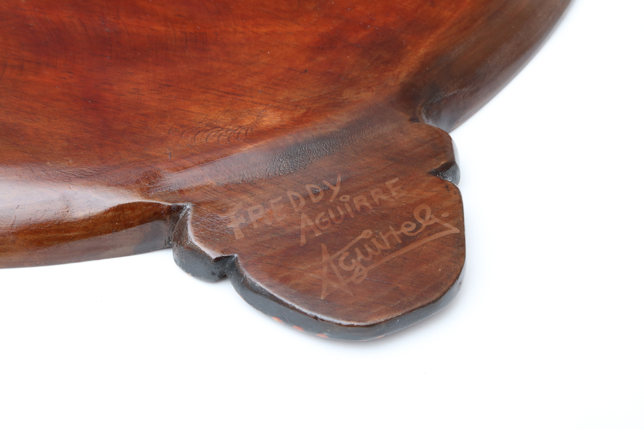 Freddy Aguirre Hand Painted Mexican Folk Art Serving Tray