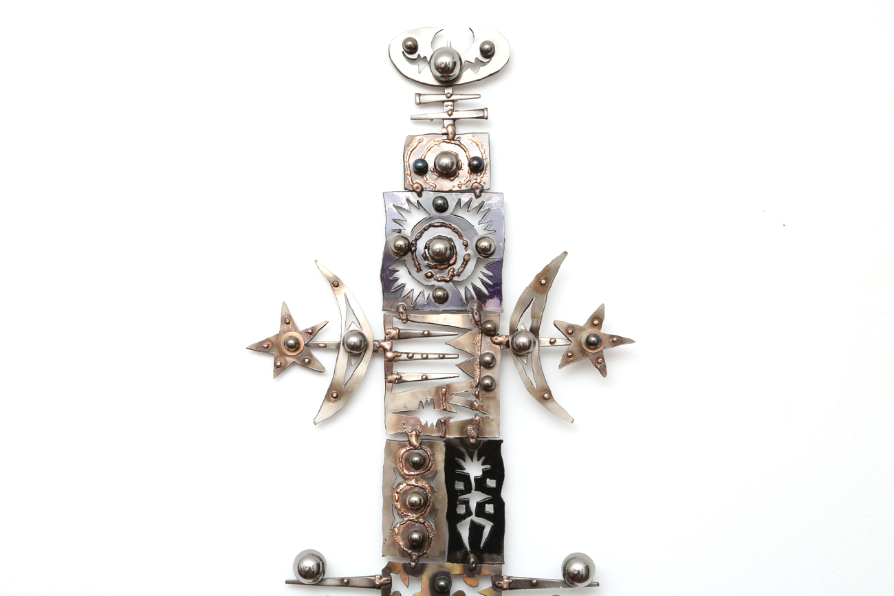 Moon And Stars Hanging Metal Sculpture