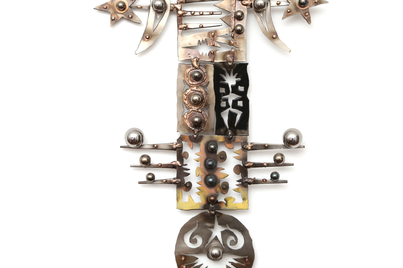 Moon And Stars Hanging Metal Sculpture