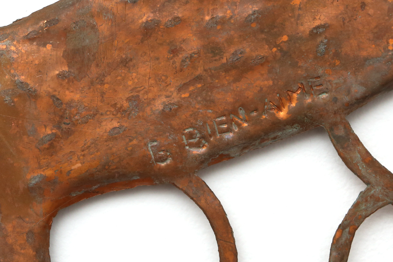 Gabriel Bien-Aime Copper Folk Art Wall Sculpture