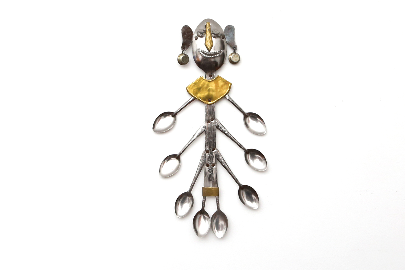 Eugene T. Mixed Metal Spoon Wall Sculpture