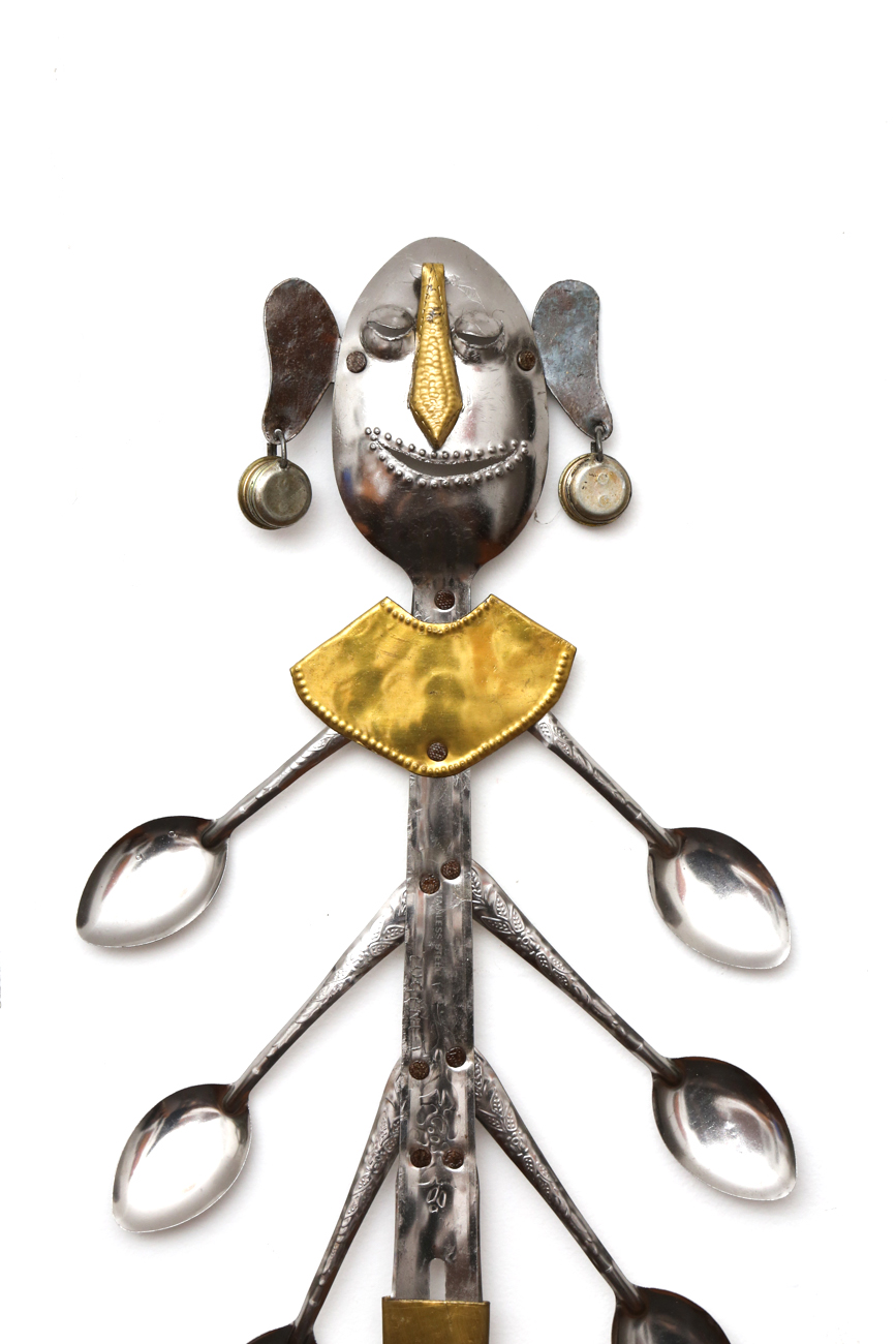 Eugene T. Mixed Metal Spoon Wall Sculpture