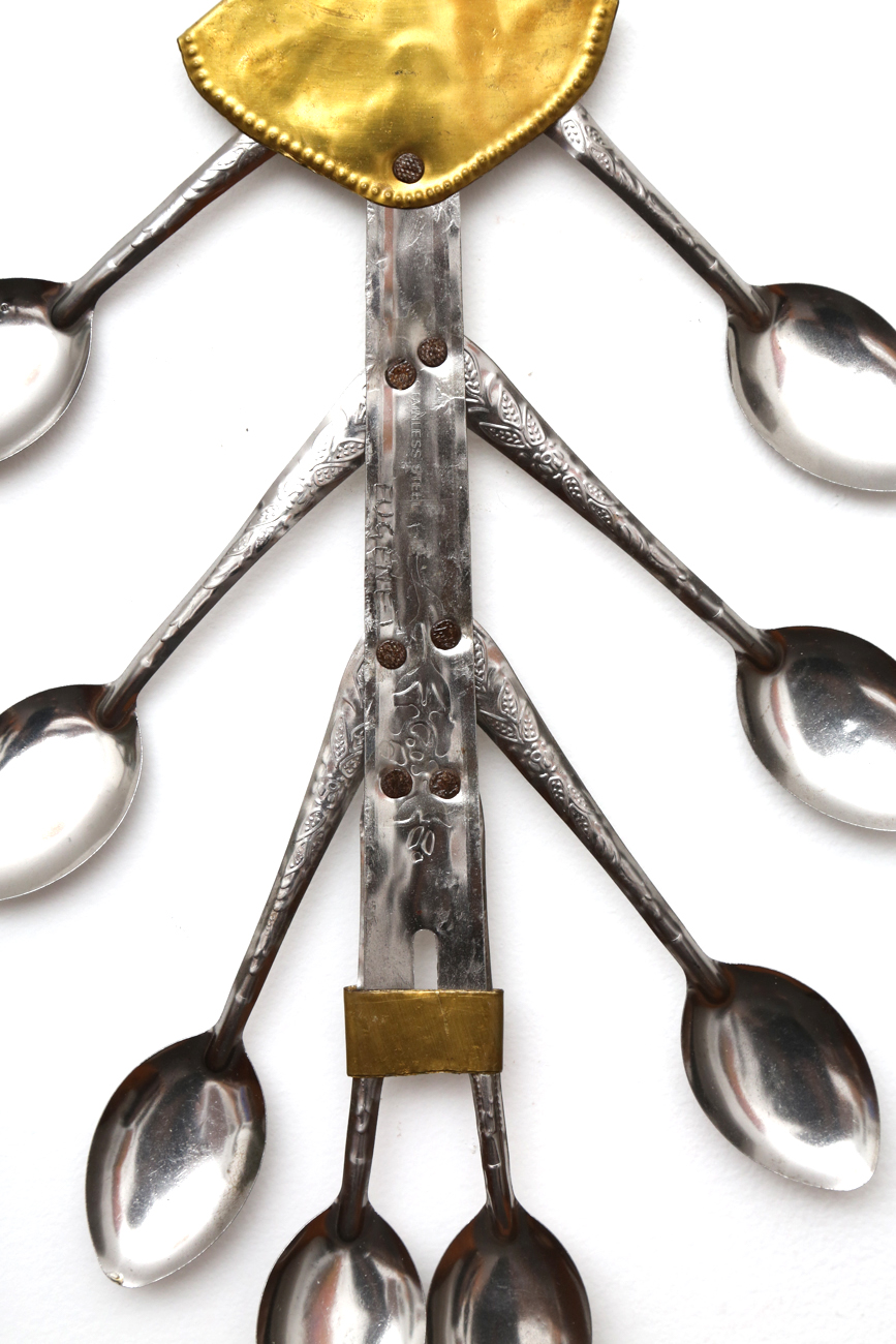 Eugene T. Mixed Metal Spoon Wall Sculpture