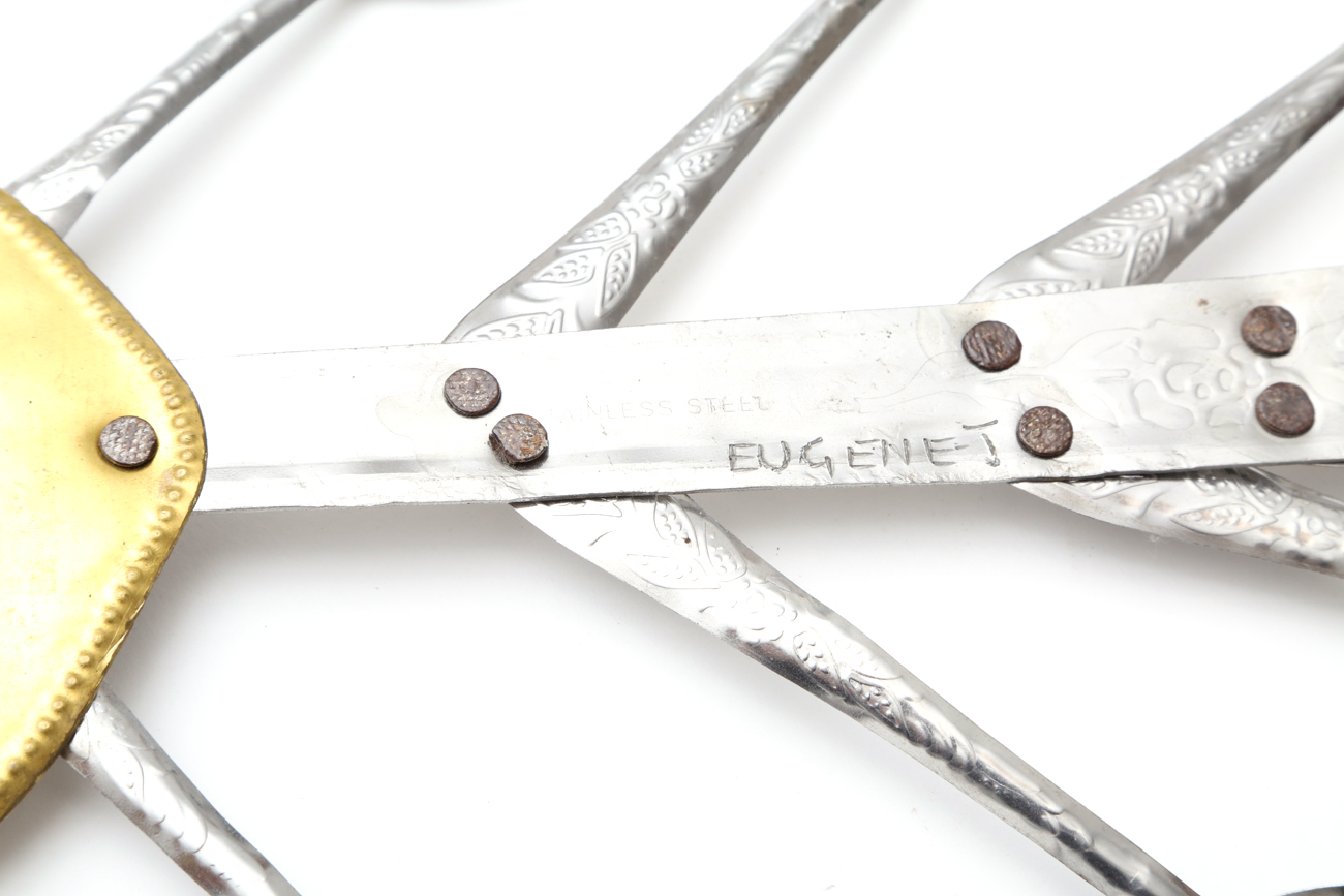 Eugene T. Mixed Metal Spoon Wall Sculpture