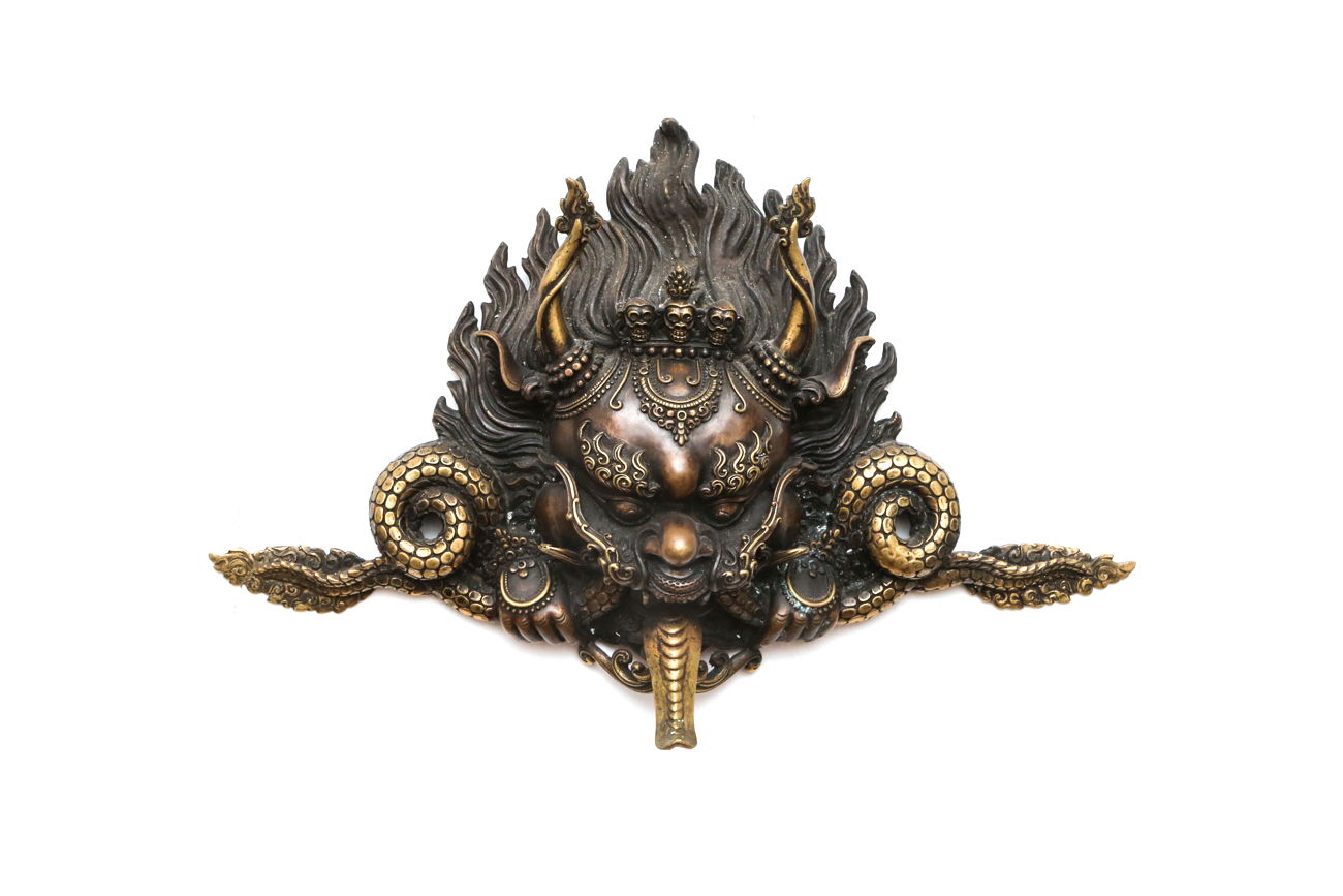 Tibetan Solid Brass Garuda Mask
