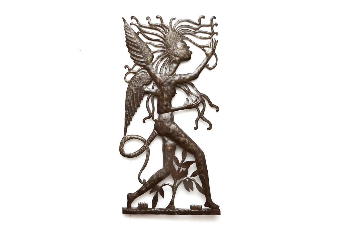 John Sylvestre Recycled Steel Folk Art Wall Sculpture