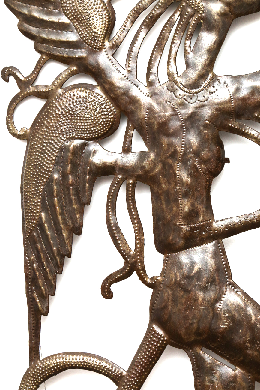 John Sylvestre Recycled Steel Folk Art Wall Sculpture