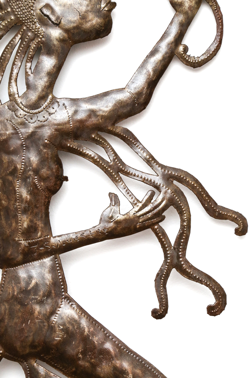 John Sylvestre Recycled Steel Folk Art Wall Sculpture