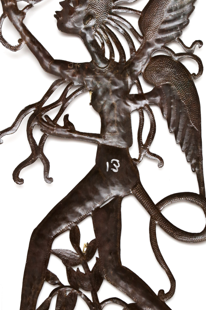 John Sylvestre Recycled Steel Folk Art Wall Sculpture