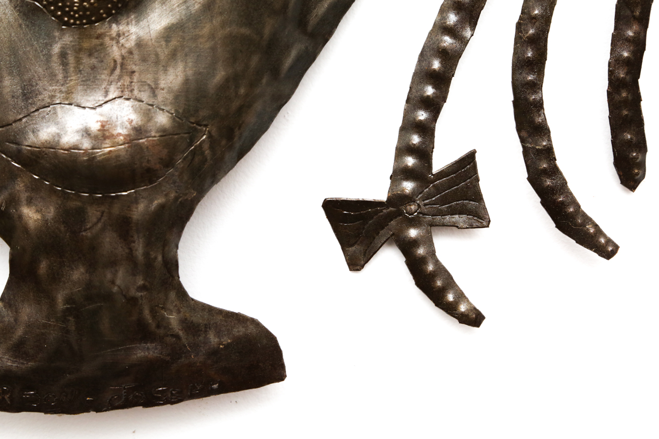 Folk Art Metal Wall Sculpture By Peterson Joseph