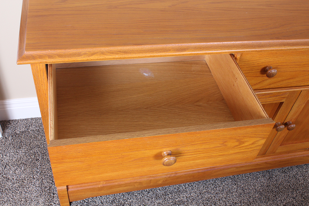 Oak Dresser and Mirror by Thomasville