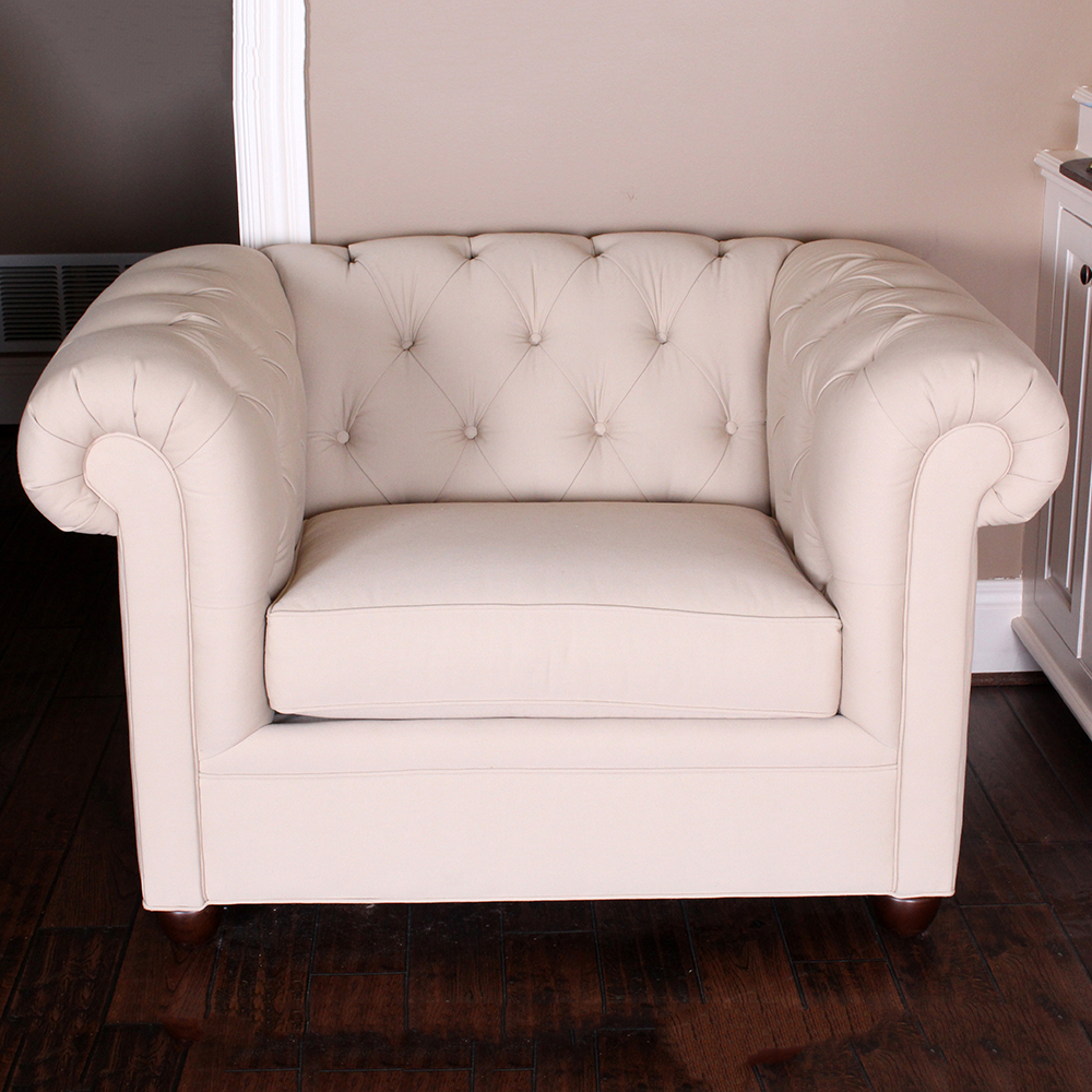 Tufted Barrel Chair from Pottery Barn