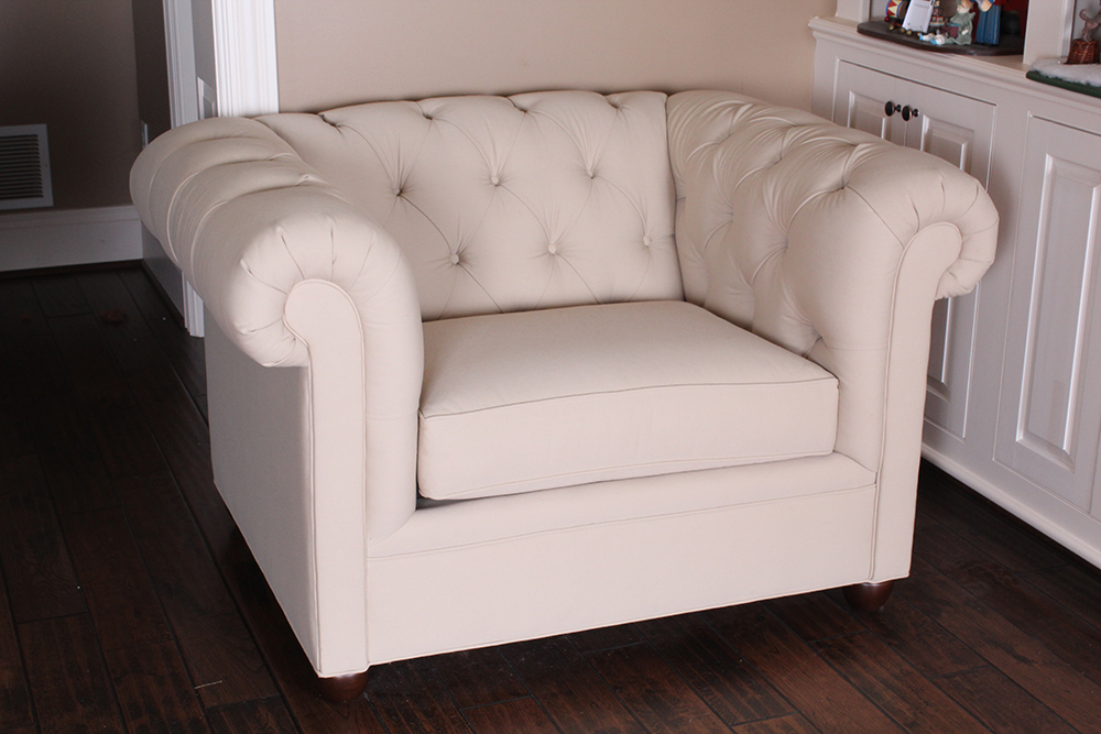 Tufted Barrel Chair from Pottery Barn