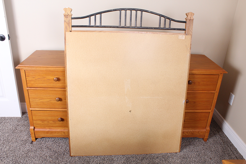 Oak Dresser and Mirror by Thomasville