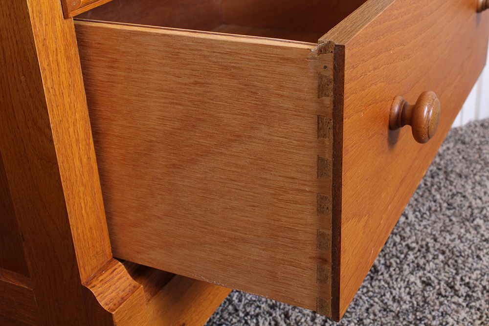 Oak Bed and Nightstand by Thomasville