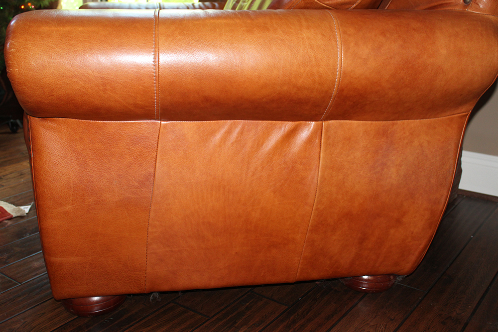 Leather Club Chair and Ottoman by Distinctions Leather