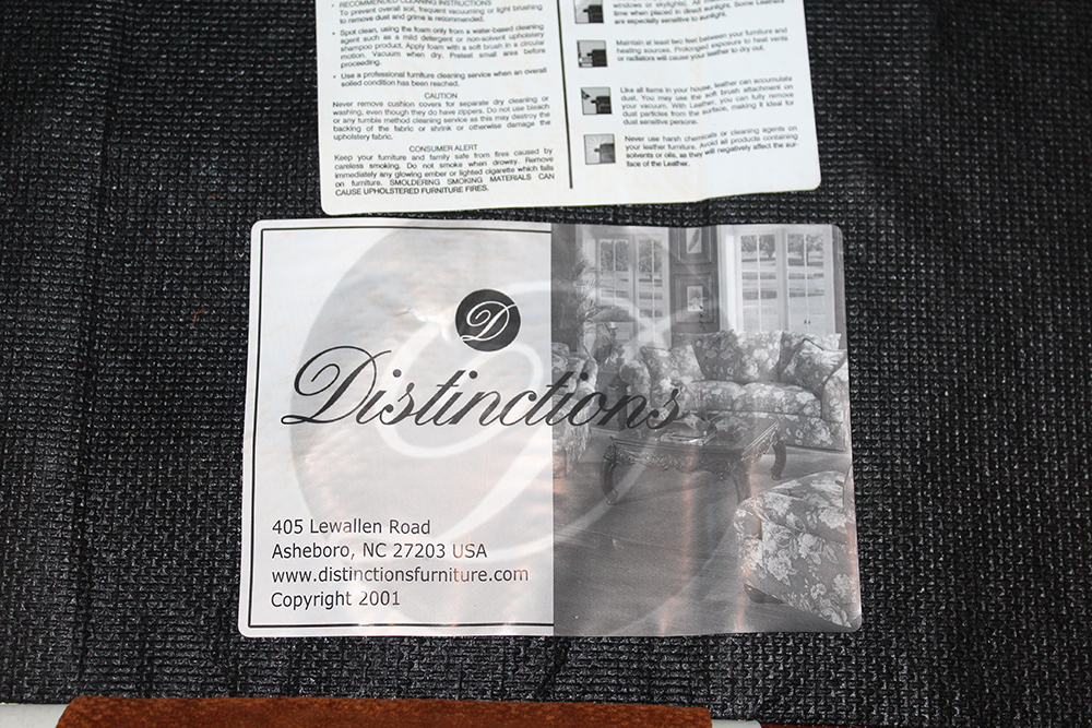 Leather Club Chair and Ottoman by Distinctions Leather