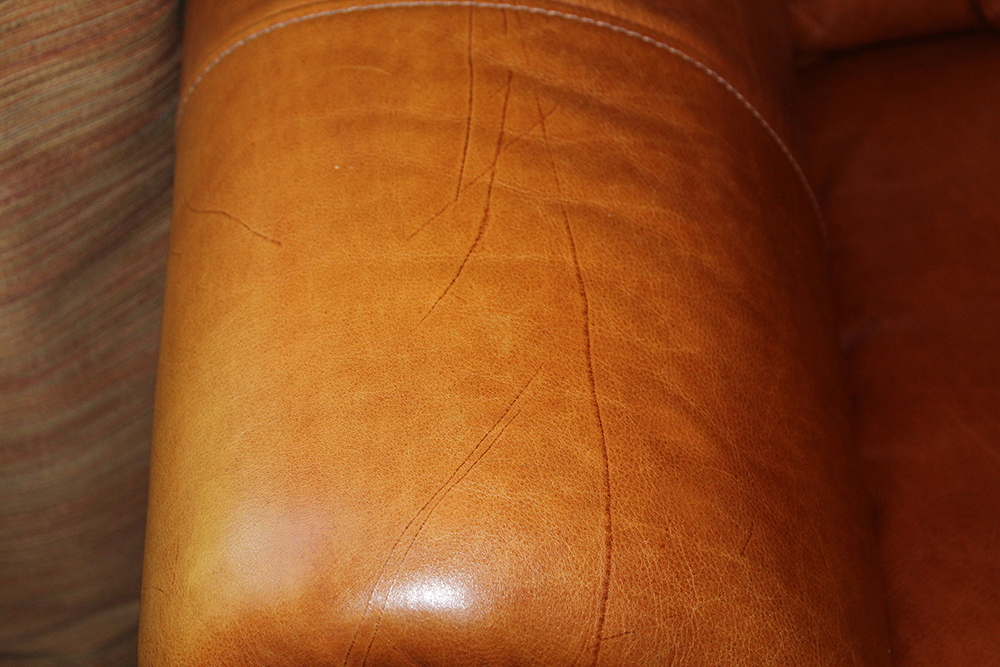 Leather Club Chair and Ottoman by Distinctions Leather