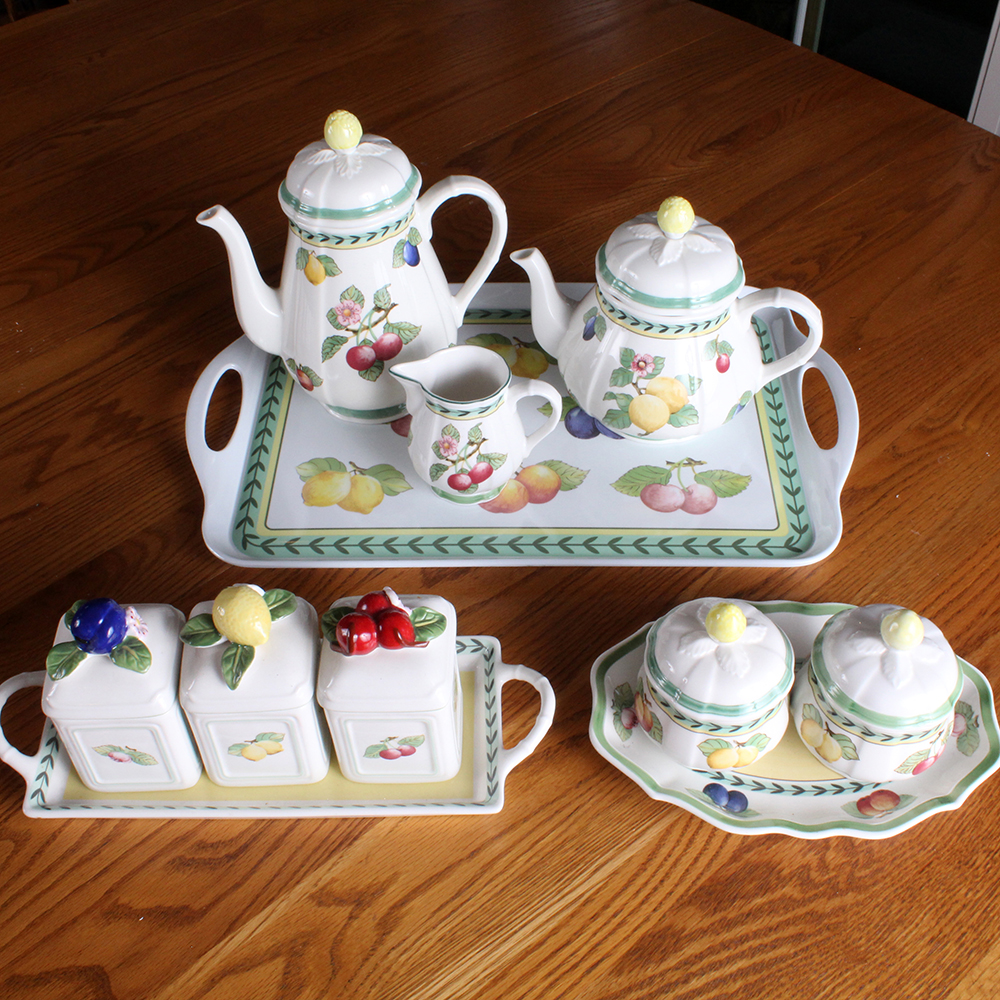 Villeroy & Boch "French Garden" Porcelain Coffee and Tea Set