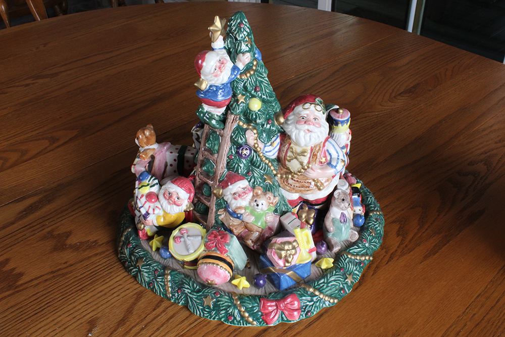 Ceramic Holiday Figurines and Decor Including Fitz and Floyd