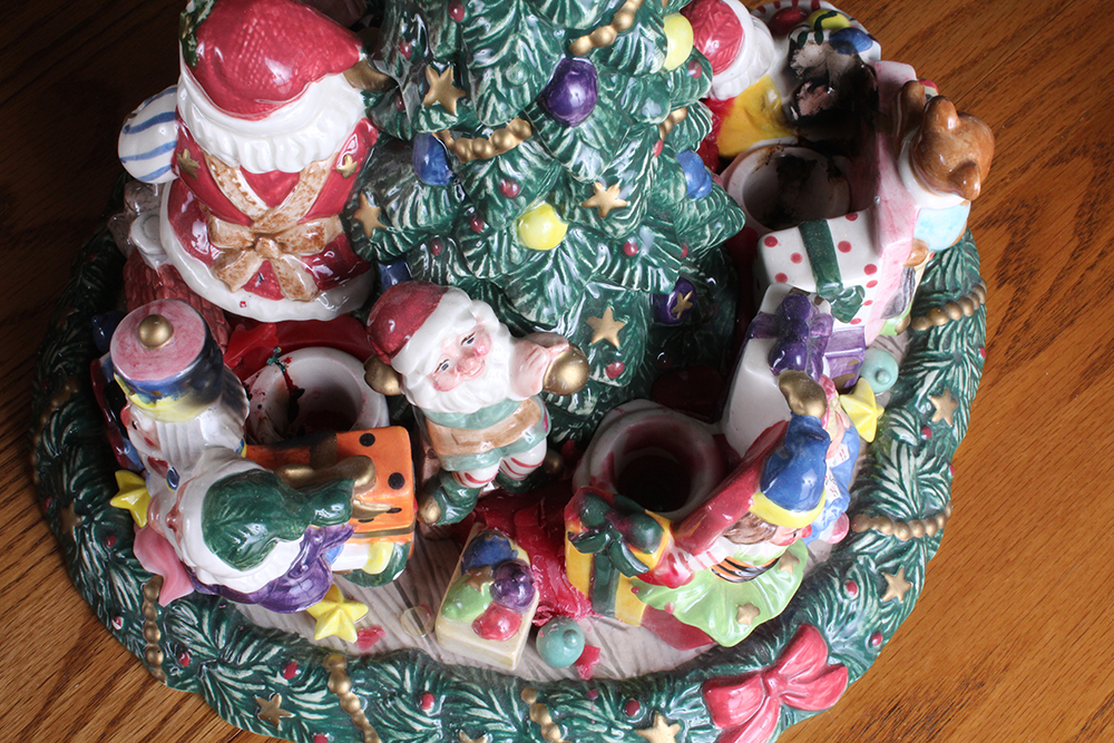 Ceramic Holiday Figurines and Decor Including Fitz and Floyd