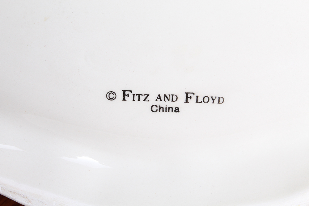 Ceramic Holiday Figurines and Decor Including Fitz and Floyd