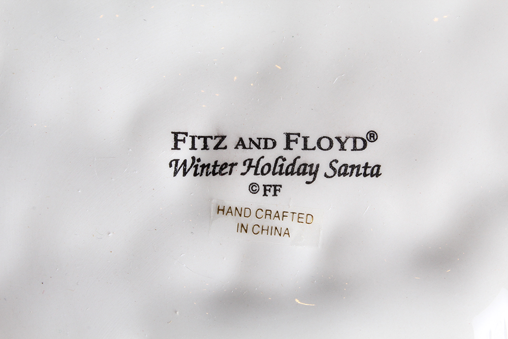 Ceramic Holiday Figurines and Decor Including Fitz and Floyd