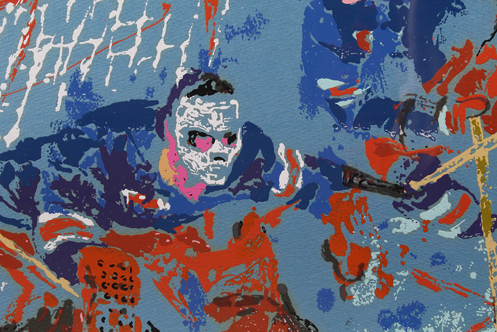 LeRoy Neiman Artist Proof Serigraph "Blue Hockey"