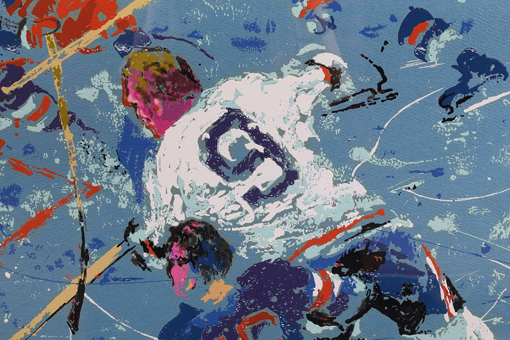 LeRoy Neiman Artist Proof Serigraph "Blue Hockey"