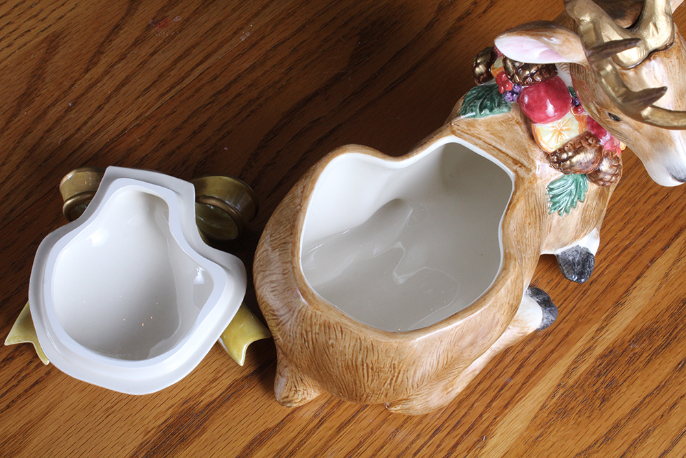 Ceramic Holiday Figurines and Decor Including Fitz and Floyd