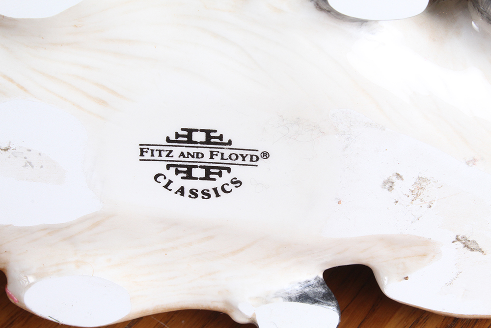 Ceramic Holiday Figurines and Decor Including Fitz and Floyd