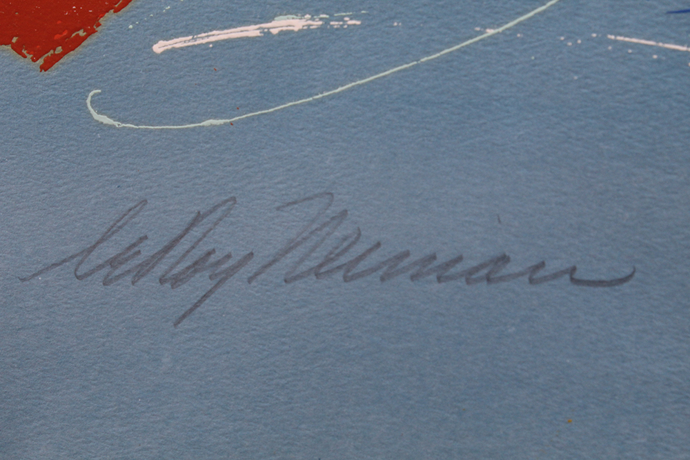 LeRoy Neiman Artist Proof Serigraph "Blue Hockey"