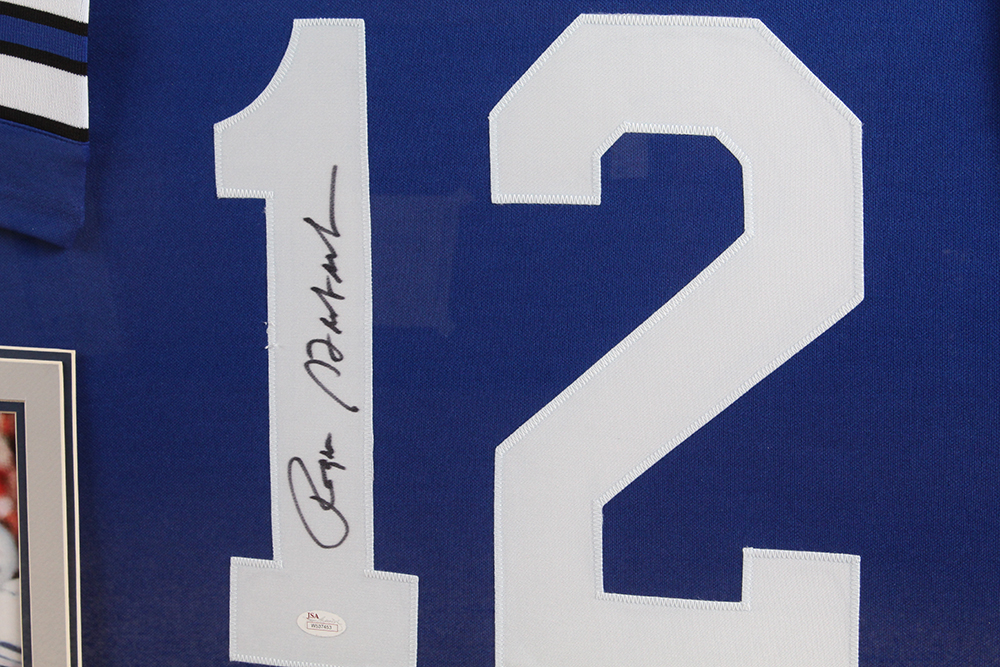 Framed Autographed Dallas Cowboys Roger Staubach Jersey