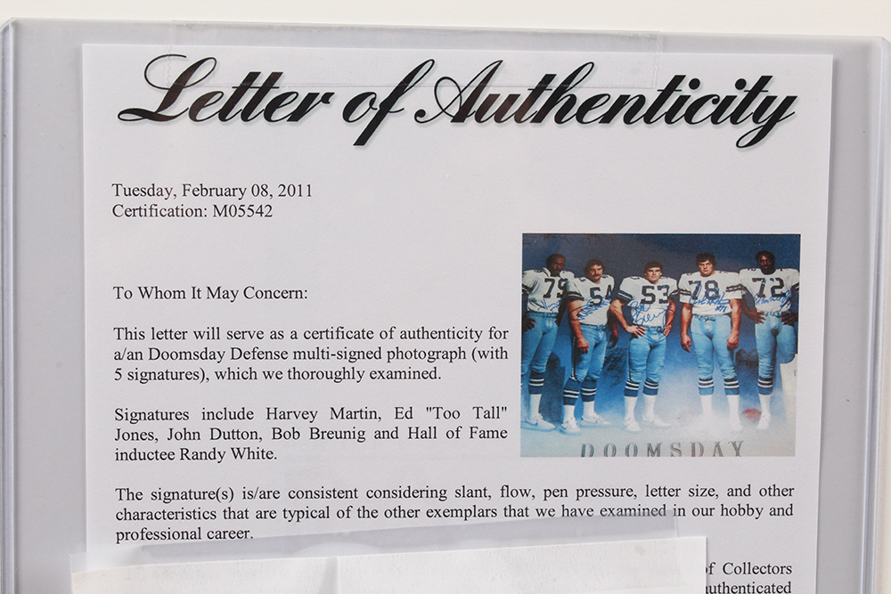 "Doomsday Defense" Signed Photograph of The Dallas Cowboys