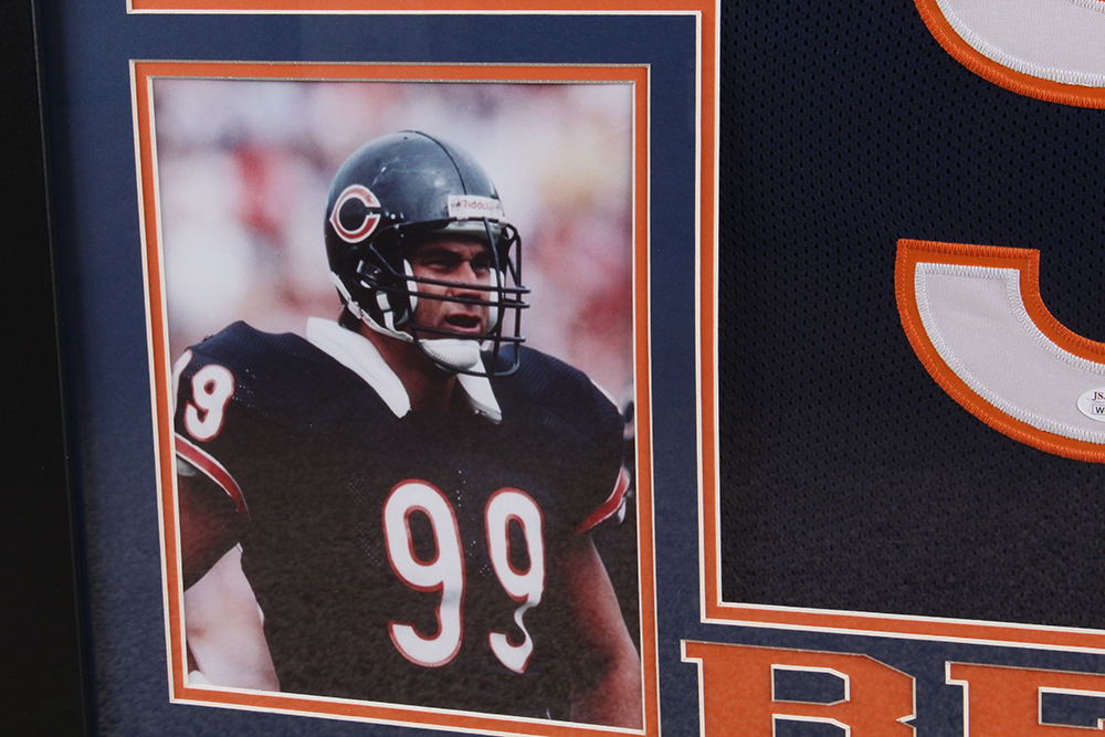 Framed Chicago Bears Dan Hampton Signed Jersey with COA