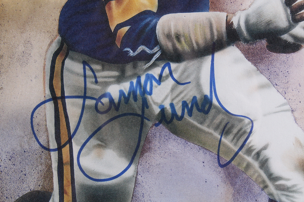 Autographed Print of Los Angeles Rams "The Fearsome Foursome" with COA