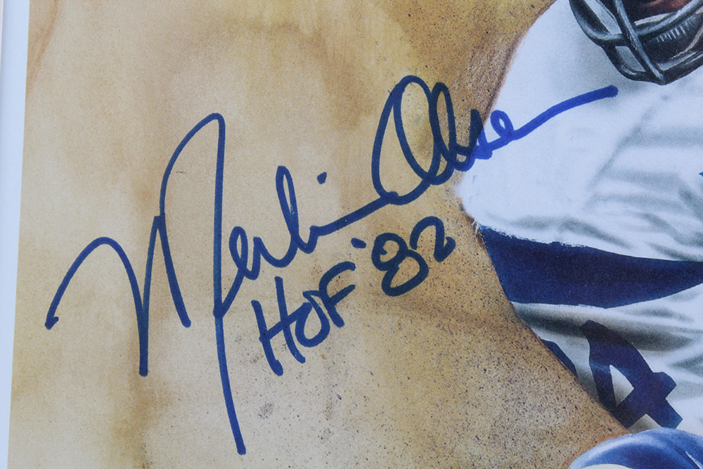 Autographed Print of Los Angeles Rams "The Fearsome Foursome" with COA