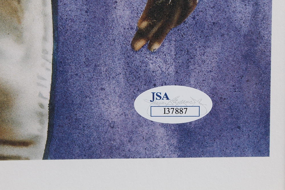 Autographed Print of Los Angeles Rams "The Fearsome Foursome" with COA