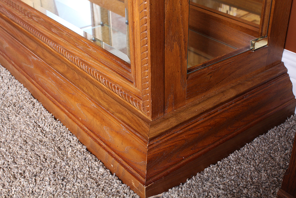 Oak Curio Cabinet