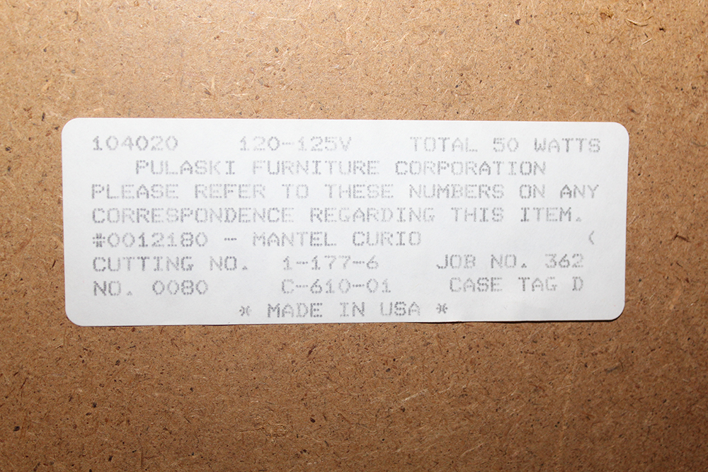 Oak Curio Cabinet from Pulaski Furniture Corp.