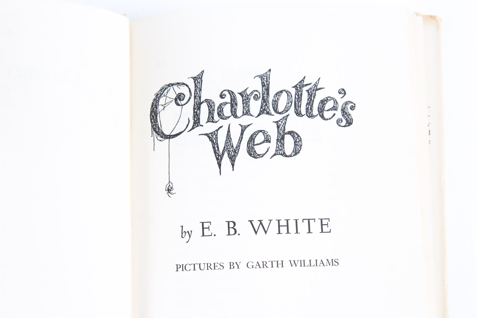 1952 Early Edition of "Charlottes Web" with Original Dust Jacket