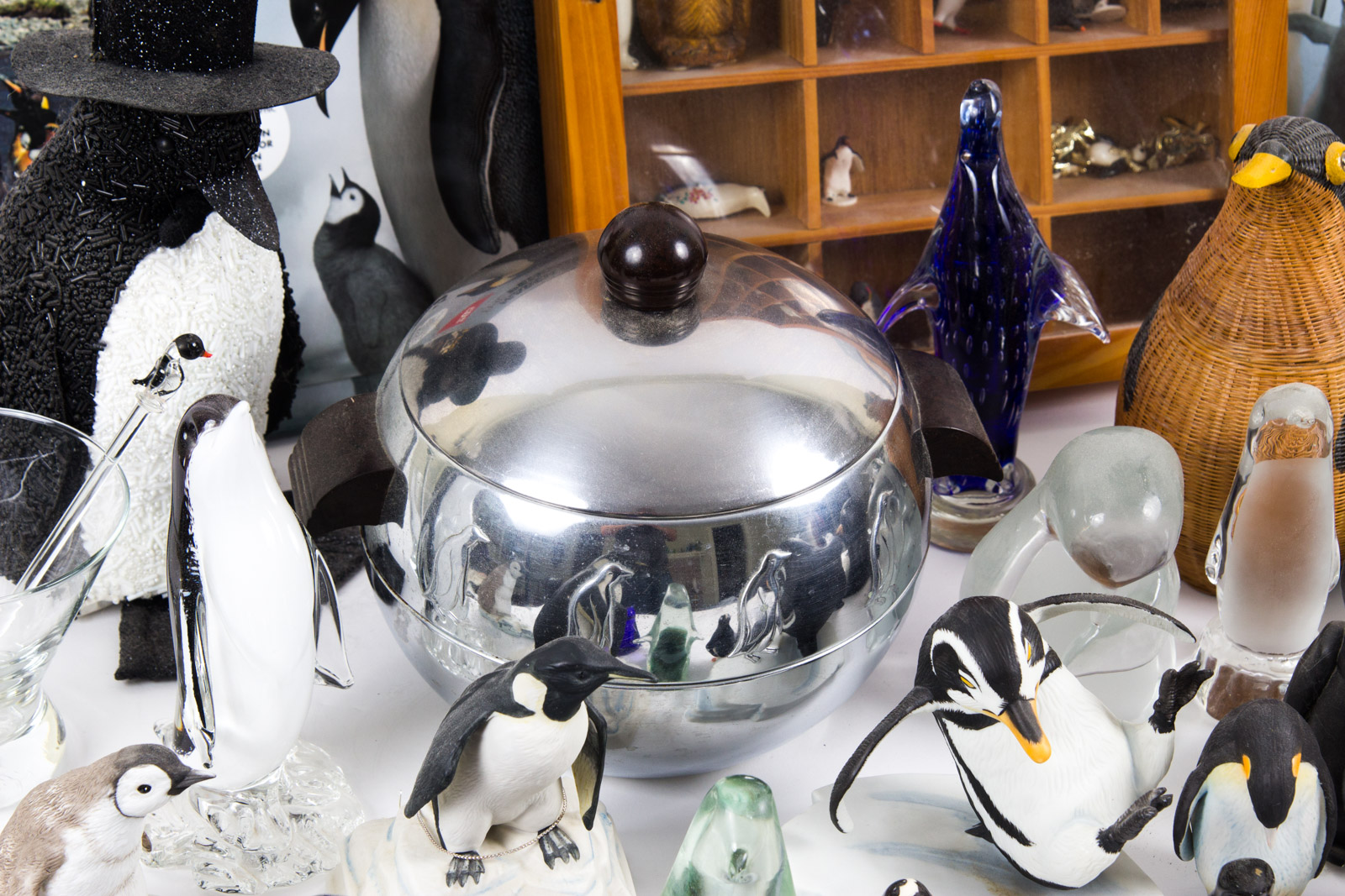 Penguin Themed Home Decor and Literature Assortment