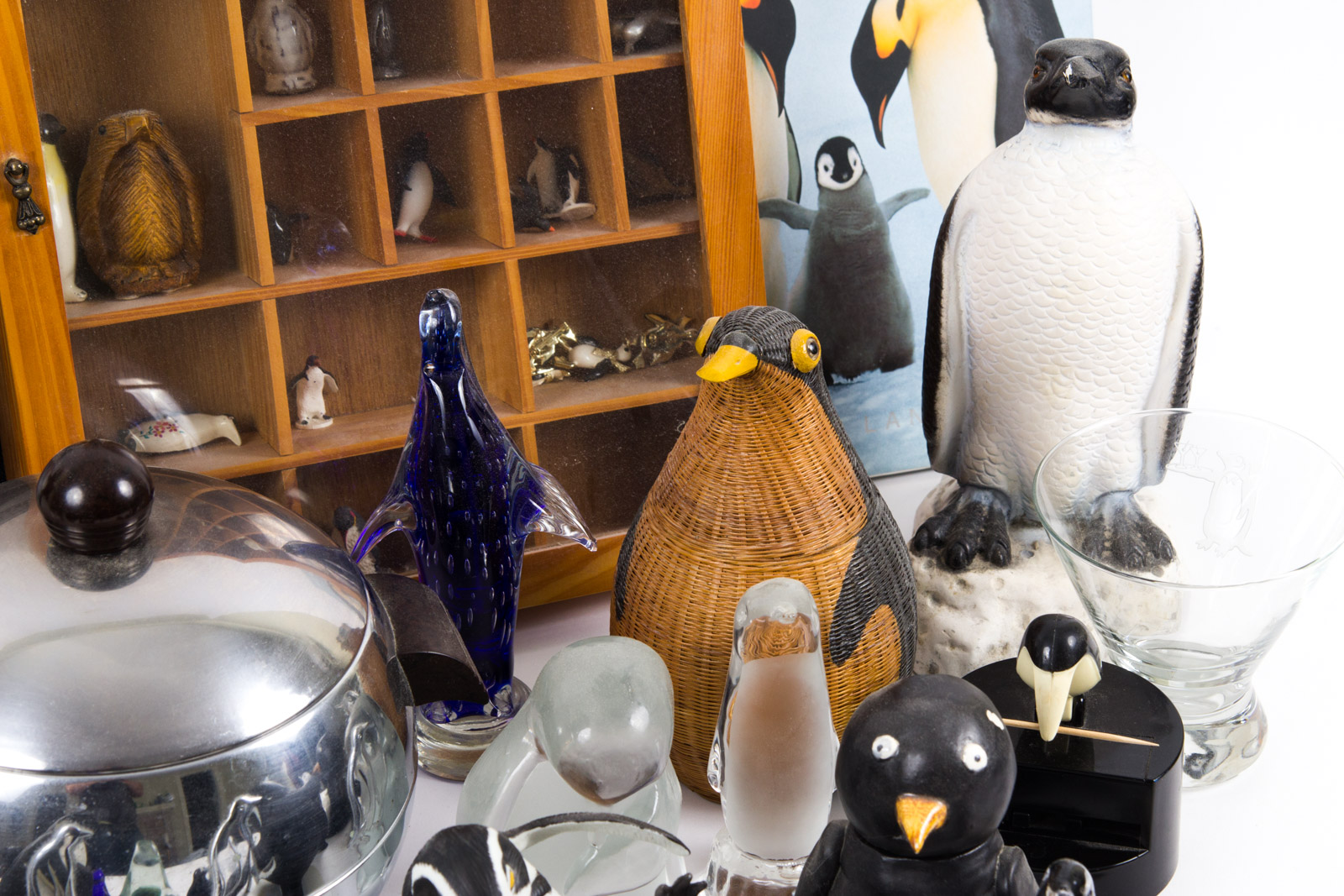 Penguin Themed Home Decor and Literature Assortment