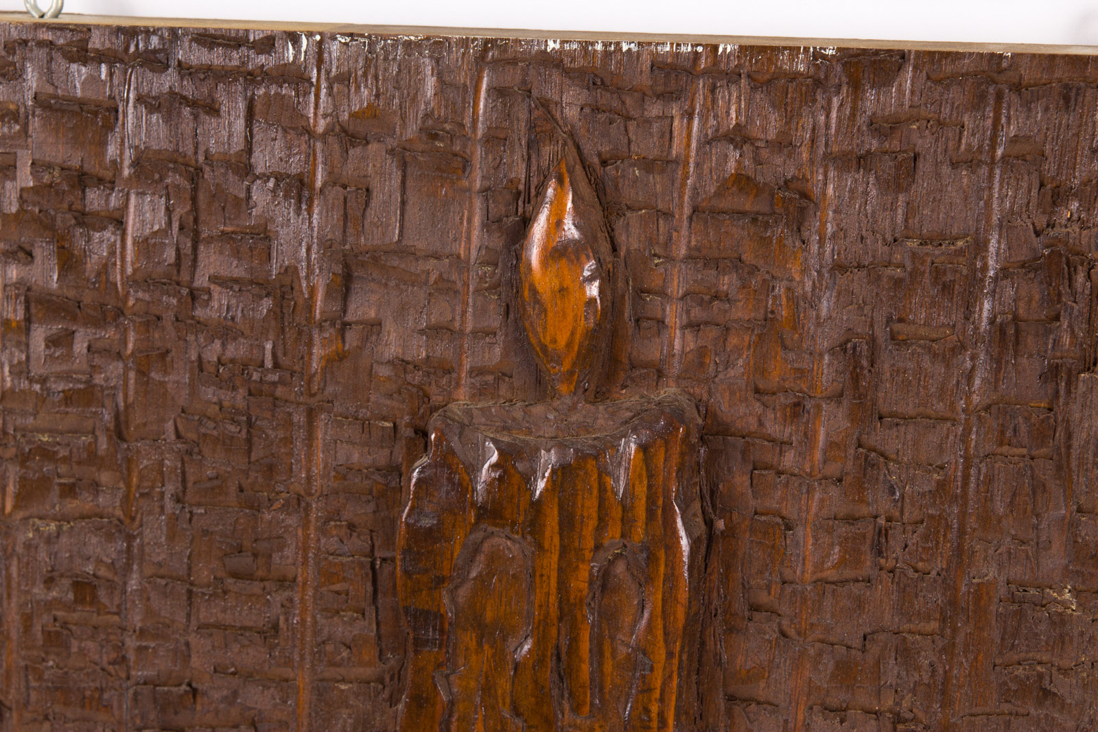 Hand Carved Candle Themed Wall Hanging