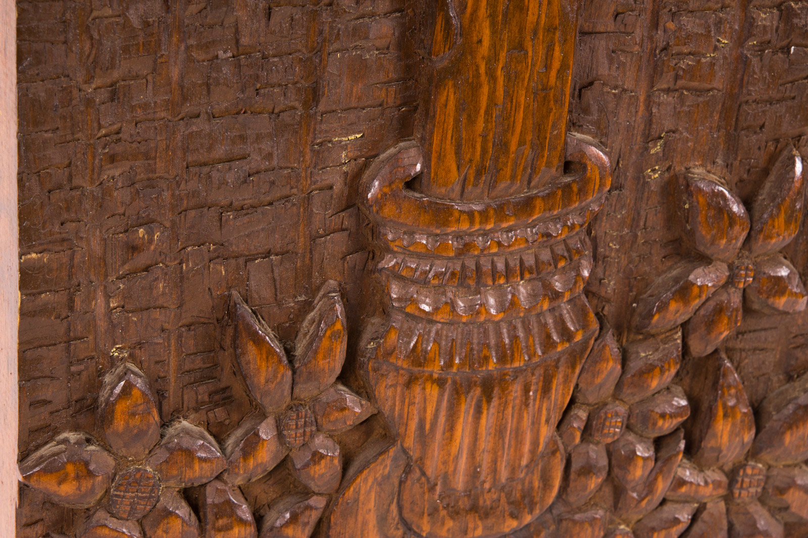 Hand Carved Candle Themed Wall Hanging