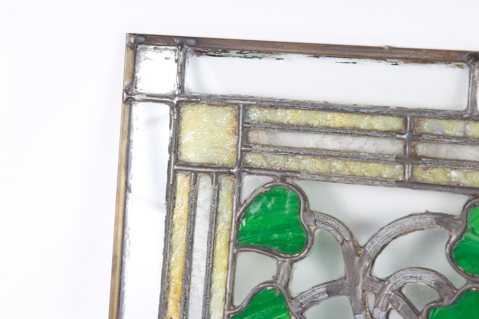 1920s Floral Pattern Stained Glass Window