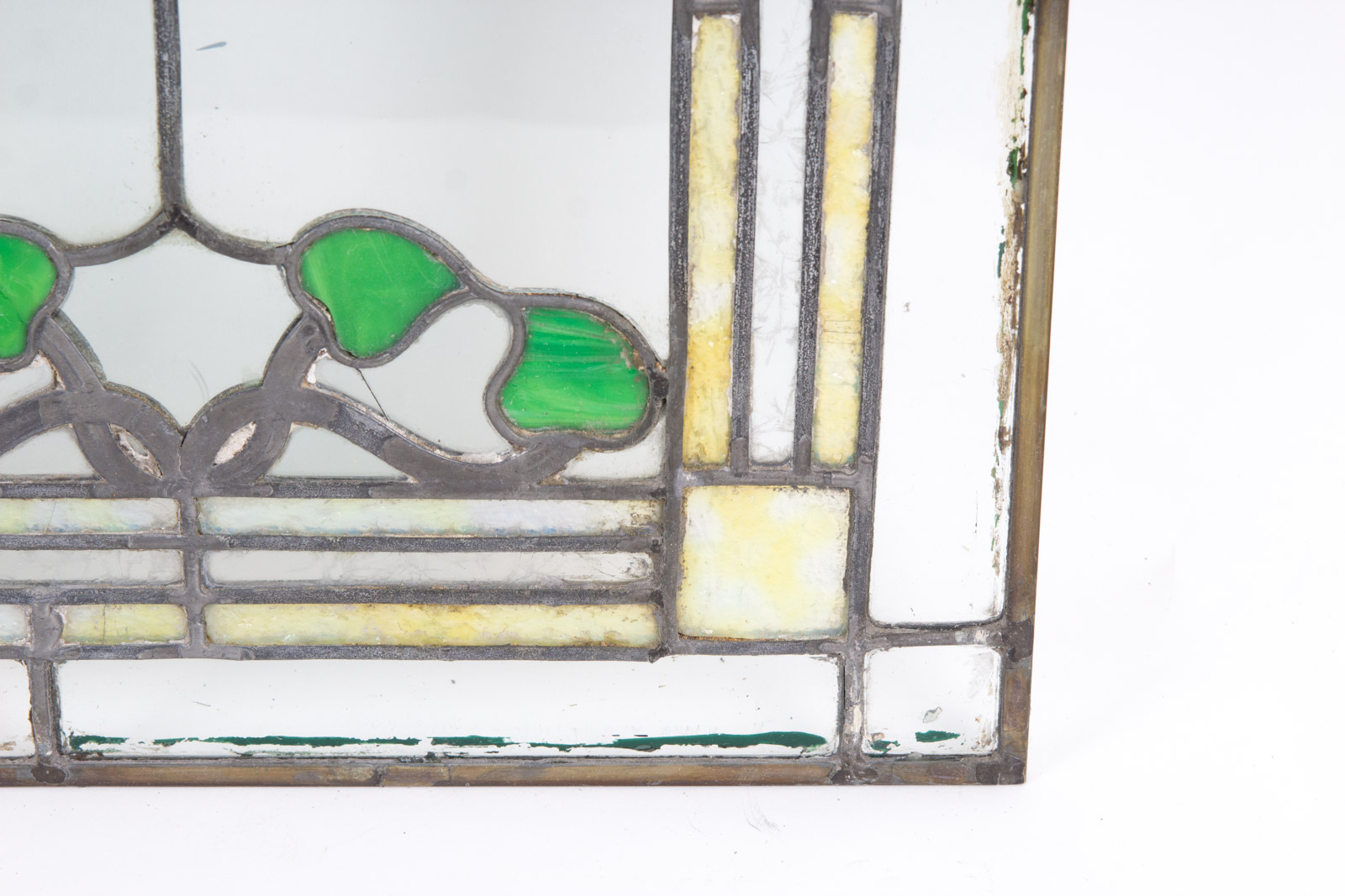 1920s Floral Pattern Stained Glass Window